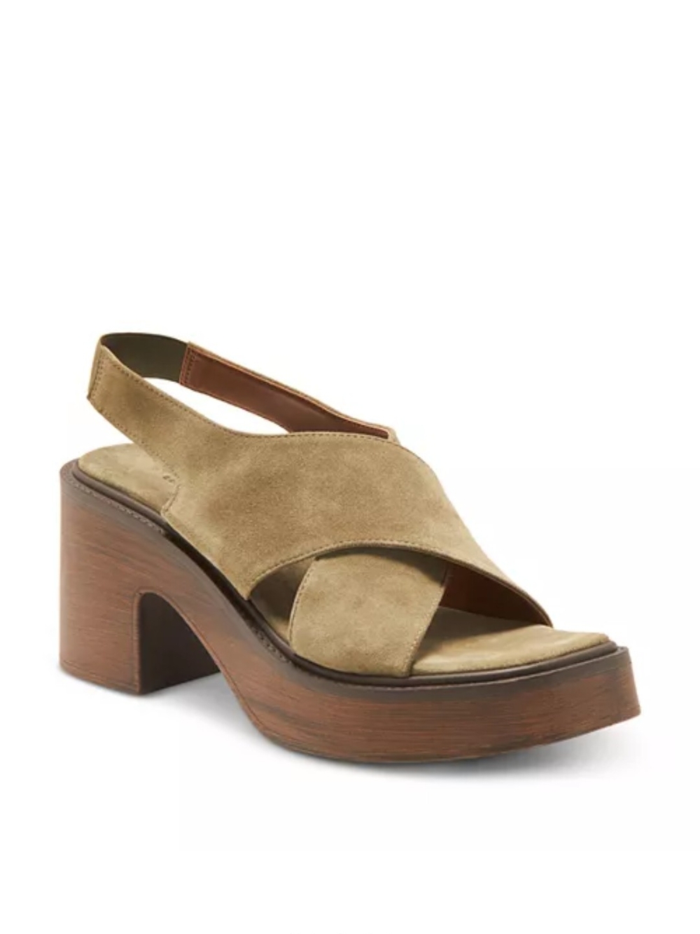 NEW Free People Cora Suede Platform Slingback in Botanical